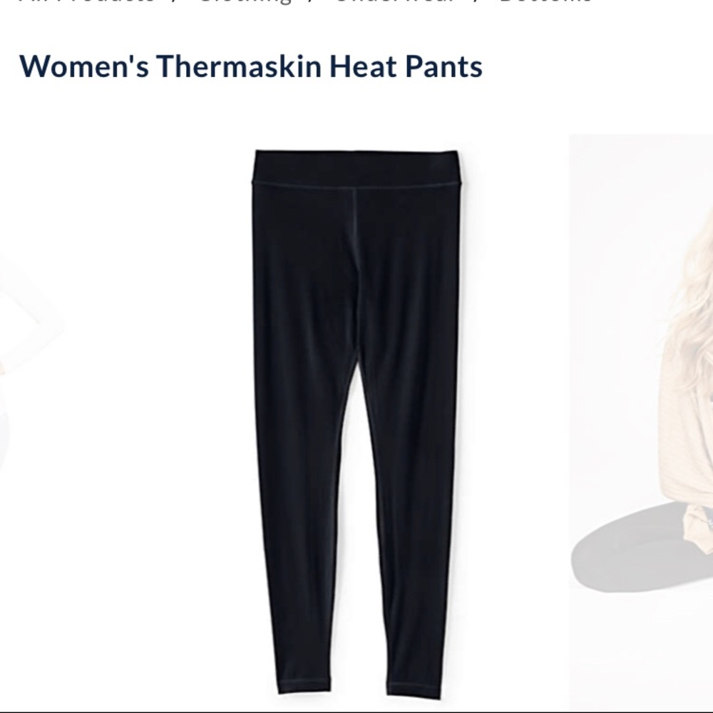 Lands’ End Thermaskin Heat Pants in Black